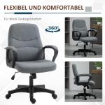 Ergonomisk Kontorsstol med Massage, Bekväm Skrivbordsstol med Hög Rygg och Värme, Justerbar Arbetsstol för Hemmakontor, Grå