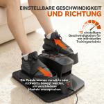 Mini-pedaltränare med 12 Hastigheter och LED-display samt Fjärrkontroll för Hemmaträning Ergonomisk och Stabil Svart Metall och Plast