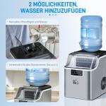 Iskubsmaskin 20 kg/24h med 3,2 L Vattentank, Silver, 2,3 L