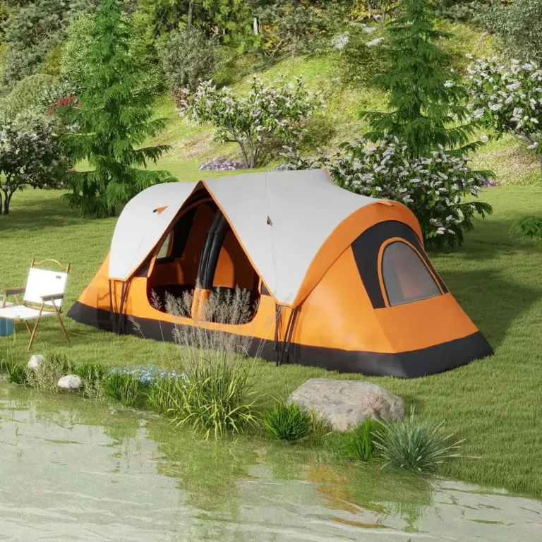 Campingtält Tunneltält för 8 Personer Orange av Polyester