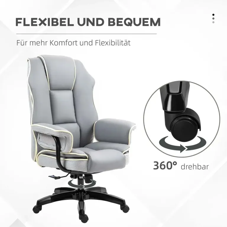 Ergonomisk Kontorsstol Chefsstol Höj- & Sänkbar 194-249 cm
