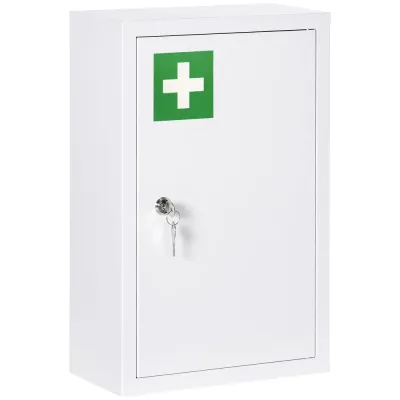 Låsbart Medicinskåp i Stål Väggmonterat 30 x 14 x 46 cm