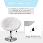 Arbetspall Svängbar Förkromad Höjdjusterbar PU och Stål för Kontor och Verkstad Svart Vit 56 X 71 X 78-90 Cm