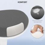 Kontorspall Pendelpall Grå av Mesh och Metall för Kontoret Ergonomisk Snurrstol Höjdjusterbar Bekvämt Arbete