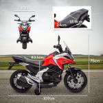 Honda Elektrisk Barnmotorcykel med Musik och Ljus, upp till 30 kg, 3–6 År, Röd, 3 km/h