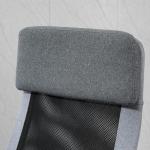 Ergonomisk Kontorsstol i Mesh, Höj- och Sänkbar Skrivbordsstol med Nackstöd, Modern Arbetsstol i Nordisk Stil för Kontor, Ljusgrå/Svart, 65 x 67 x 119-129 cm