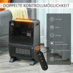 Mini Elektrisk Kamin för Bord, Kompakt Värmefläkt med LED-Eld, Portabel Värmare för Skrivbord och Vardagsrum, Vit, 30,5 x 18 x 35 cm, 1500 W
