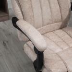 Ergonomisk Kontorsstol med Fotstöd, Bekväm Snurrstol i Mikrofiber med Liggfunktion, Avslappnande Arbetsstol för Långa Dagar, Grå, 63 x 71 x 110-118 cm