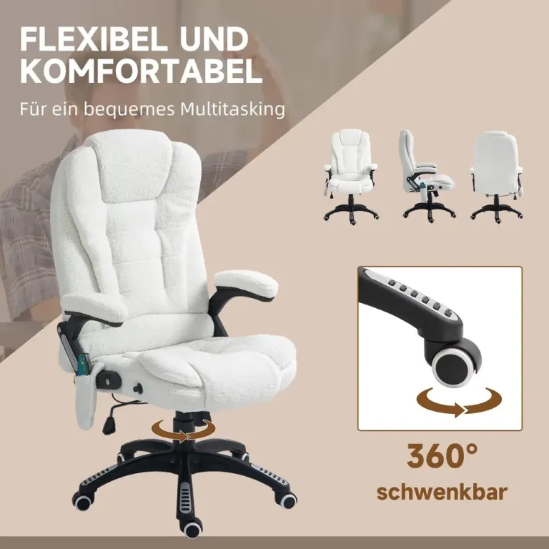Kontorsstol Vit av Teddy 67 x 74 x 107-116 cm