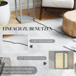 Golvlampa med Hylla Modern Ljusgrå MDF för Vardagsrum Kompakt Design med 3 Fack Förvaring och Belysning