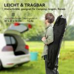 Tältsäng Campingsäng Hopfällbar Säng Svart av Oxford ve Metall för Camping ve Resor Extra Bred Gästsäng 200 x 100 x 36 cm