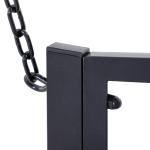 Hängande Trädgårdsbänk Metall 2-Sits Gungbänk för Avkoppling Väderbeständig Hängsoffa för Veranda och Uteplats Svart 127 X 60 X 53 Cm