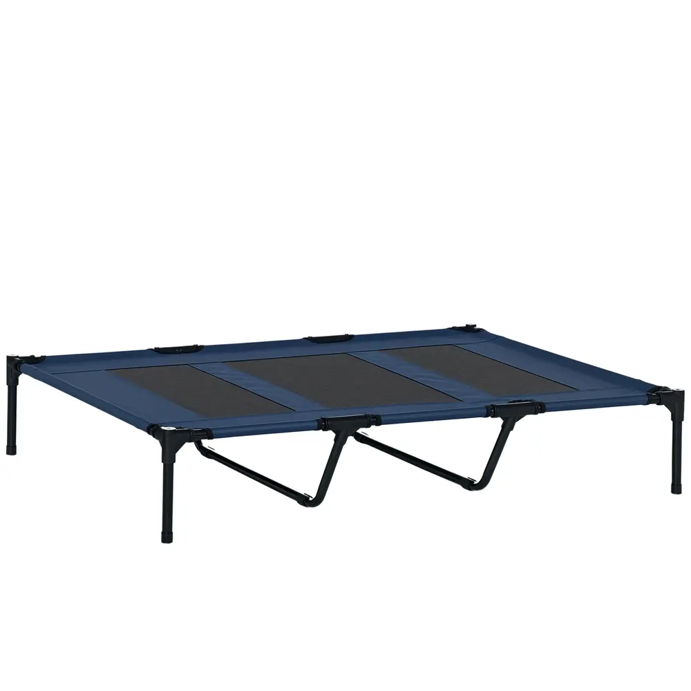 Hopfällbar Utomhushundsäng med Upphöjt 122 x 92 x 23 Cm
