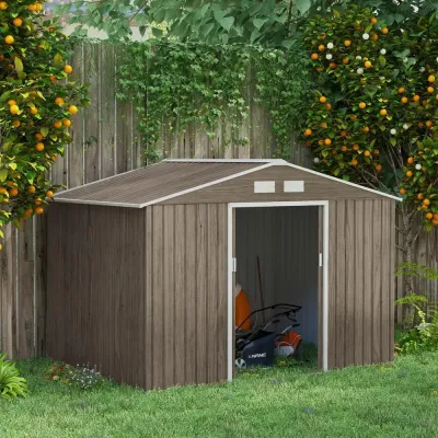 Redskapsbod Trädgårdsskjul Trädgårdsbod Ljusbrun 277 x 195