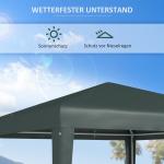 Paviljong med Klicksystem och Rostfri Ram för Snabbt Uppställ i Trädgård Hållbar och Stabil Mörkgrön Polyester och Stål 2,7 x 2,7 m