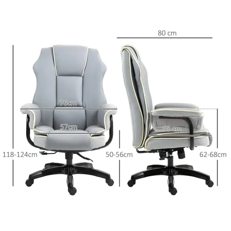 Ergonomisk Kontorsstol Chefsstol Höj- & Sänkbar 194-249 cm