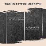 Hopfällbar Matgrupp i Aluminium 7 Delar, Praktiskt Utemöbelset med Bord och 6 Stolar, Lättviktig Design för Trädgård, Svart