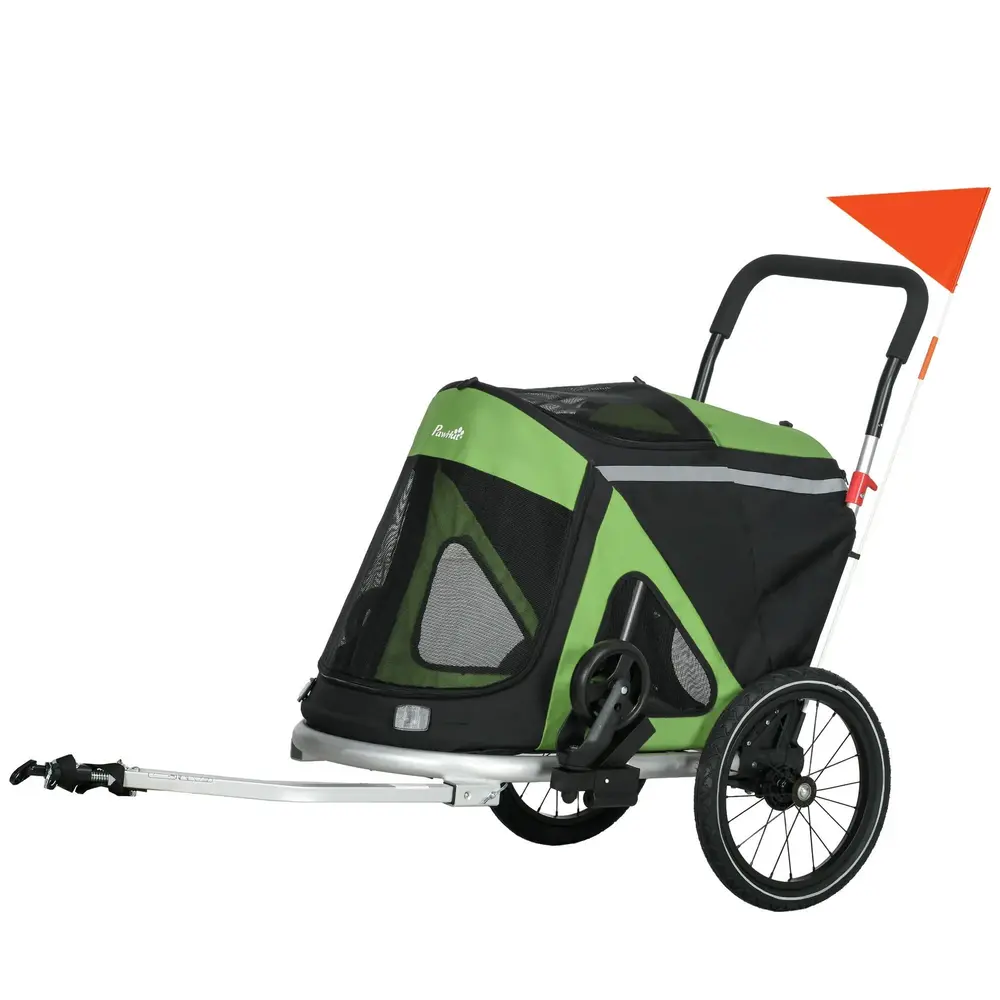 2-i-1 Hundbuggy och Cykelkärra Upp till 150 x 68 x 95 cm