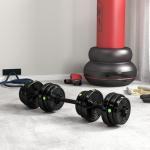 Hantelset 2 i 1 med Skivstång och Hantlar för Hemmaträning med Halkfria Grepp Ergonomisk och Hållbar Grön och Svart Plast och Stål 25 kg