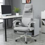 Kontorsstol Spelstol Ergonomisk Polyester Skum och Flerskiktsbräda 62 X 68 X 117-127 Cm