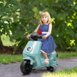 Elmotorcykel Barnmotorcykel Grön av Plast och Metall för Barn 1,5-3 År 6V Fordon med Träningshjul 1,5-3 km/h