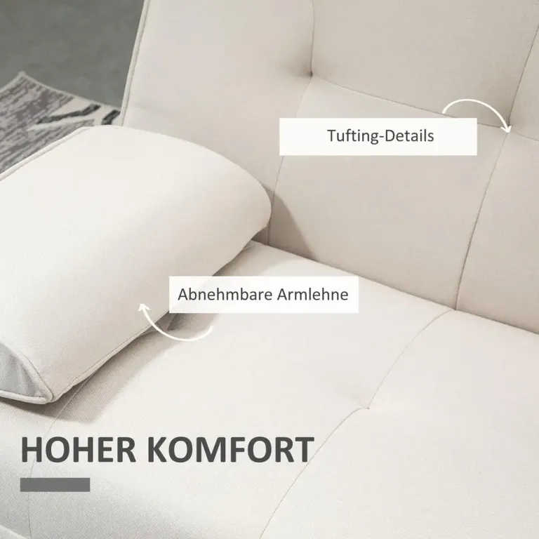 Bäddsoffa Soffa Grå av Tyg med Linnelook Scandi 3-Sits