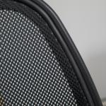 Ergonomisk Ritstol med Fotring, Höj- och Sänkbar Arbetsstol, Bekväm Snurrstol för Höga Skrivbord, Svart, 60 x 56 x 110-132 cm