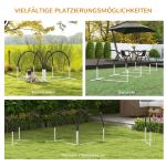 Agility Träningsset Hundsport Svart av Plast och Polyester för Hundträning Set med 4 Slalomstavar och Bärväska Hinderbana