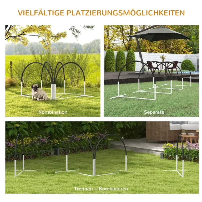 Agility Träningsset Hundsport Svart av Plast och Polyester