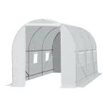 Tunnelväxthus Grön Förlängd Odlingssäsong UV-Skyddat Folieöverdrag Stabil Konstruktion 450 X 200 X 200 Cm