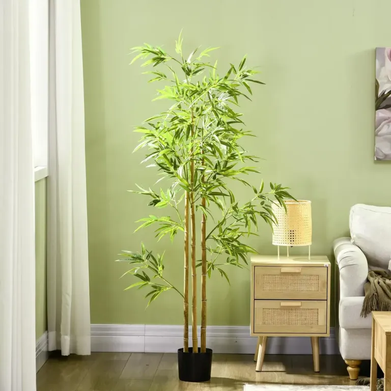 Konstgjord Växt Bambu Grön av Plast Konstträd 180 cm