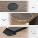 Elektriskt Höj- och Sänkbart Skrivbord, Ergonomiskt Ståbord med Motor, Justerbar Arbetsstation för Hemmakontor, Natur/Svart, 140 x 70 x 72-116 cm