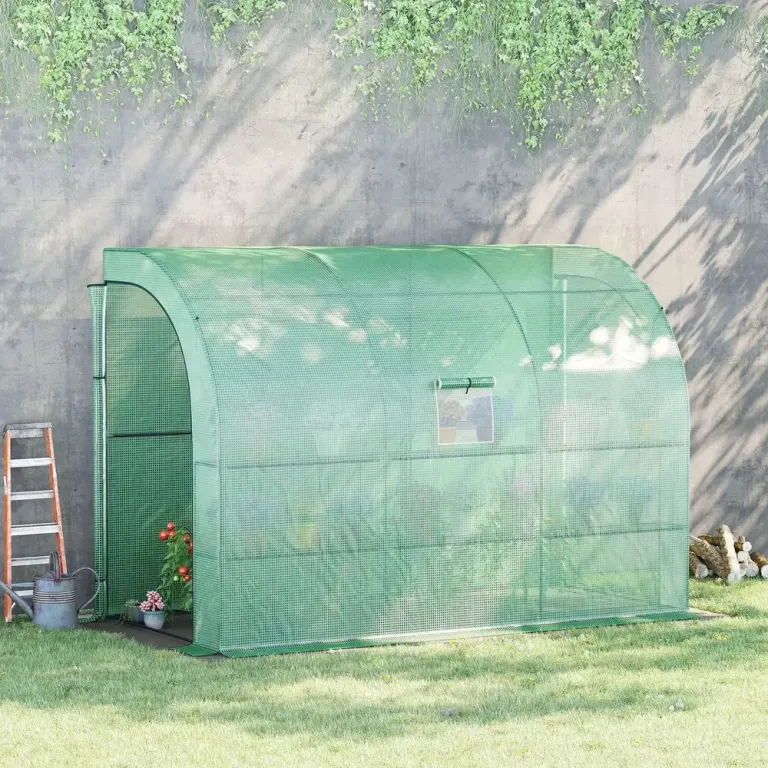 Litet Växthus Tunnelväxthus med Hyllor 300 x 150 x 213 cm
