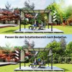 Reservtak till Pergola med UV-skydd och Vattenavvisande Yta för Terrass Hållbar och Prisvärd Krämfärgad Polyester 3 x 3 m