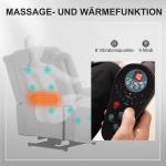 Powerlift Vilstol med Massagefunktion, Värmefunktion, Fotstöd och Sidoficka, Mörkgrå