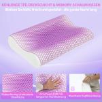 Memory Foam Kudde med Nackstöd, Avtagbart Överdrag och 2 Höjdlägen, Ergonomisk