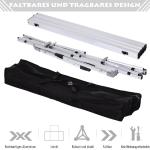 Campingbord Prisvärd Silver Aluminium för Picknick och Camping med Höjdjustering och Praktisk Bärväska för Resor 120 x 69 x 59-78 cm