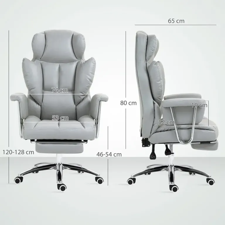 Kontorsstol Ergonomisk Snurrstol med Fotstöd