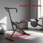 Träningsmaskin Ben och Armar Röd Stål och Plast för Hemmaträning Pedtramp med Motstånd Hopfällbar Motionär för Rehab och Kondition