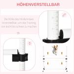Agility Häckset Hundträning 4 Häck och Slalomstänger Plast för Aktiv Hundträning Vit 99 X 65 X 94 Cm