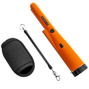 Metalldetektor Bärbar Pekare med LED Indikator Orange av Plast för Jakt och Reliker Vattentät Metalldetektor med Spole