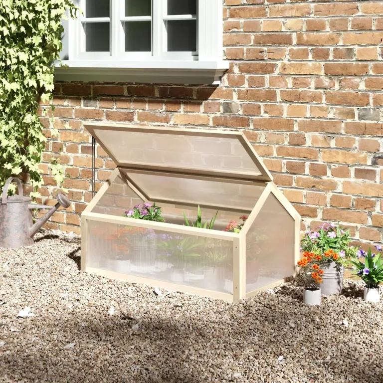 Drivbänk Miniväxthus Kallram med Lock 90 x 52 x 49,5 cm