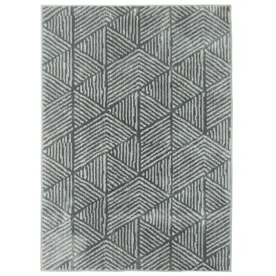Tvättbar Vardagsrumsmatta i Modern Stil Mörkgrå 150x80 cm