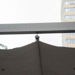 Pergola med Skjutbart Tak, Modern Trädgårdspaviljong i Aluminium, Justerbart Solskydd för Uteplatsen, Kolgrå, 3 x 3 m