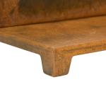 Dekorativt Trädgårdsfönster i Metall, Rostig Väggdekoration med Spröjs, Rustik Inredning för Trädgård och Uteplats, Brun, 55 x 80 cm