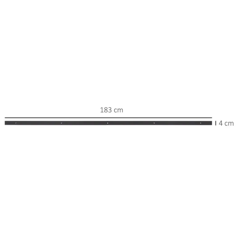 Skjutdörrsbeslag Dörrskena Mörkbrun av Kolstål 183 cm