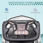Gåbil för Barn med Förvaring, Rolig Leksaksbil med Tuta och Motorljud, Robust Konstruktion för Inomhus och Utomhus, Vit/Svart