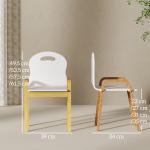 Barnstolar 2 pack Vit Furuträ för Barnrum och Lekrum Justerbara Stolar med Halkskydd för Barn 3 till 15 år Ergonomisk och Stabil