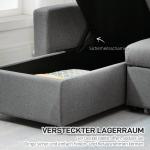 Hörnsoffa Prisvärd Ljusgrå Linne för Vardagsrum och Vila med Schäslong och Bäddfunktion samt Förvaring Stabil Design 211,5 x 146 x 85 cm