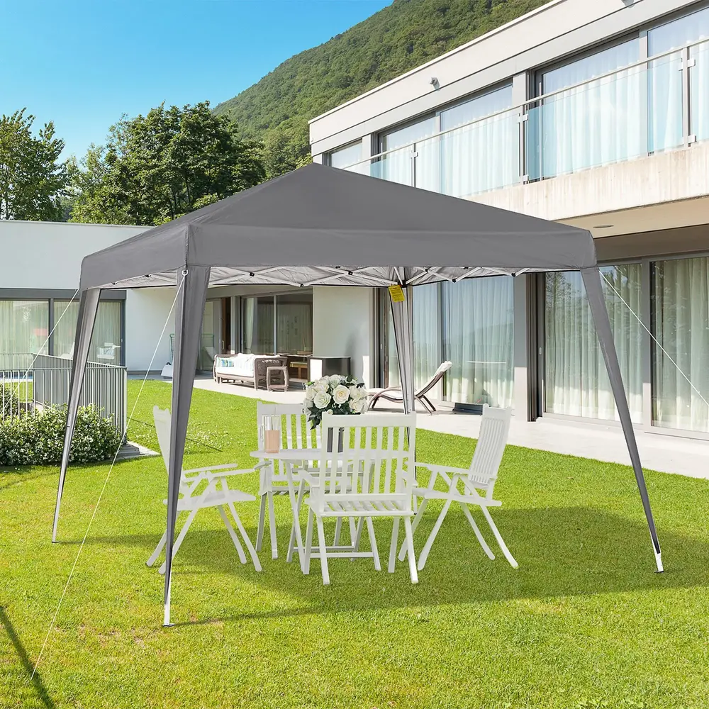 Hopfällbar Pop-Up Paviljong Partytält 2,4 x 2,4 M